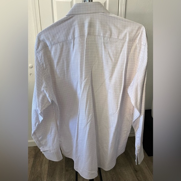 Canali Made in Italy White Checked Dress Shirt Men’s size 41/16 - Picture 2 of 4